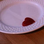 My ketchup formed a heart!